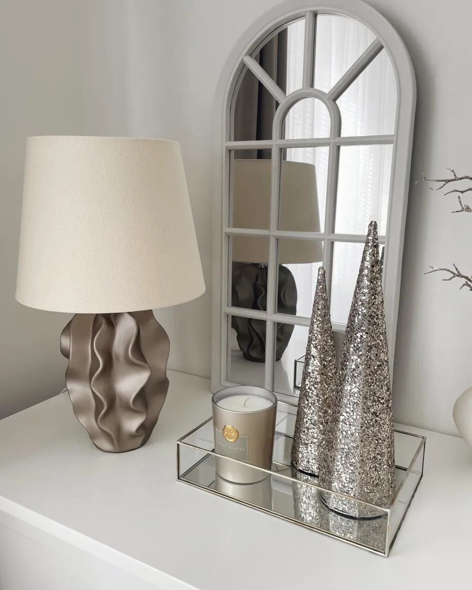 Beliani Poytavalaisin Keraaminen Valkoinen/Kulta Allika Shop