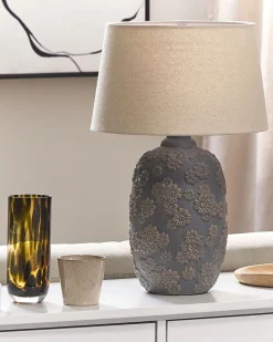 Beliani Poytavalaisin Keraaminen Harmaa/Beige Ferrey Cheap