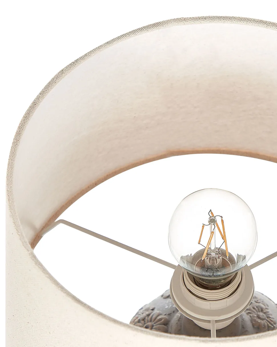 Beliani Poytavalaisin Keraaminen Harmaa/Beige Ferrey Cheap