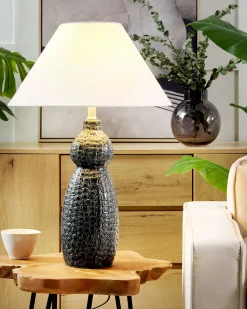 Beliani Poytavalaisin Keraaminen Valkoinen/Tummansininen Matina Shop