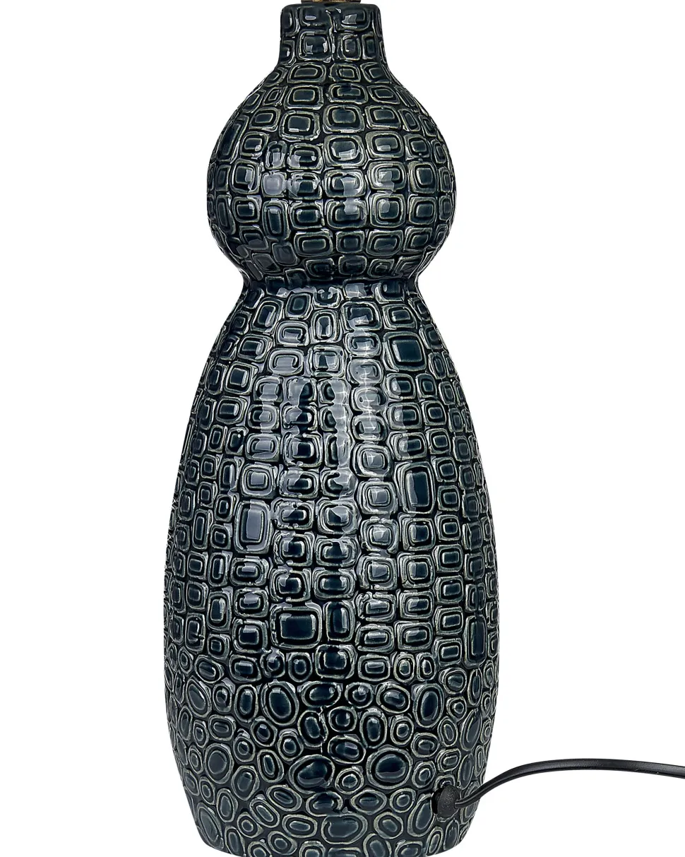 Beliani Poytavalaisin Keraaminen Valkoinen/Tummansininen Matina Shop