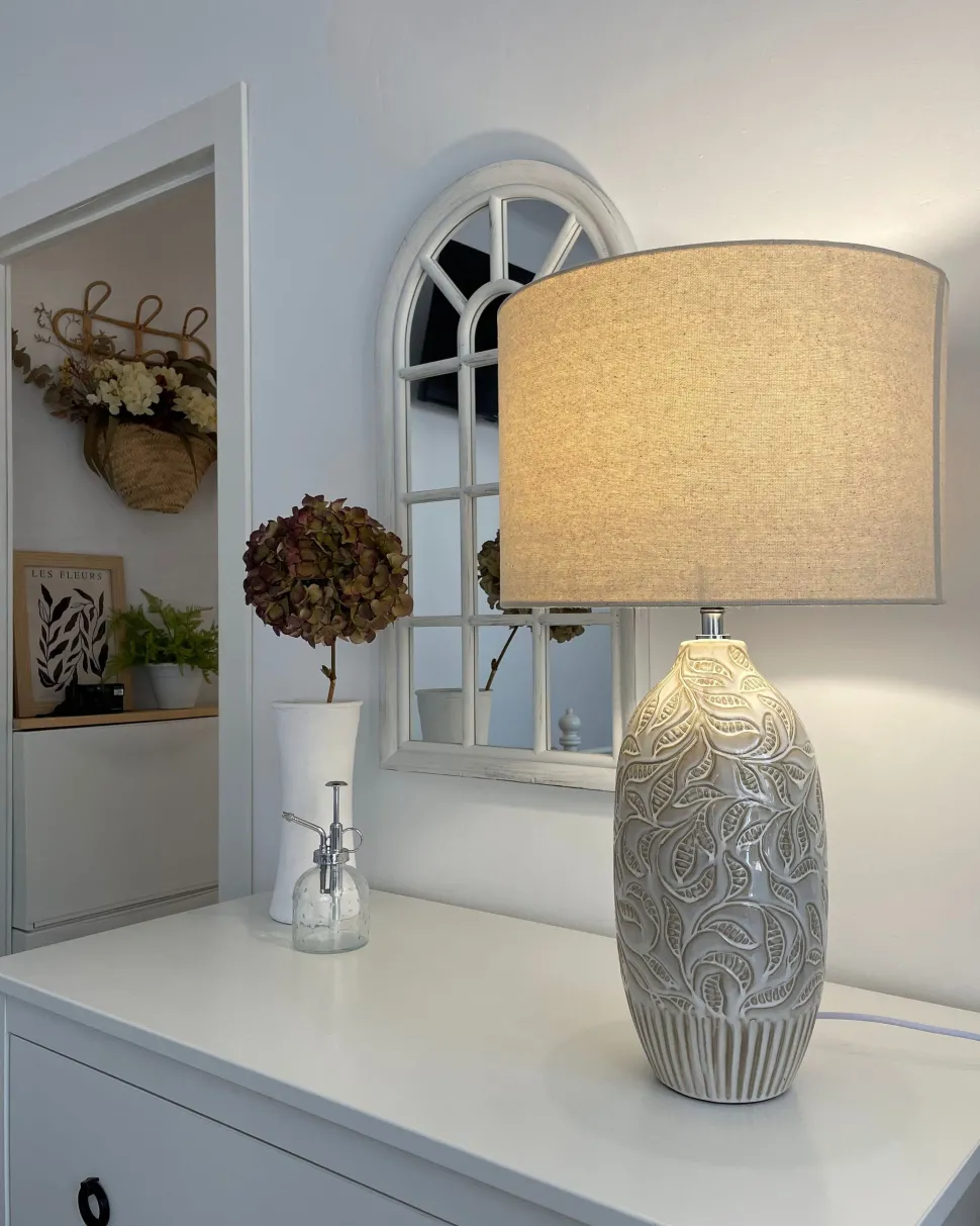 Beliani Poytavalaisin Keraaminen Beige Salza New