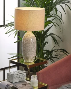 Beliani Poytavalaisin Keraaminen Beige Salza New