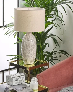 Beliani Poytavalaisin Keraaminen Beige Salza New