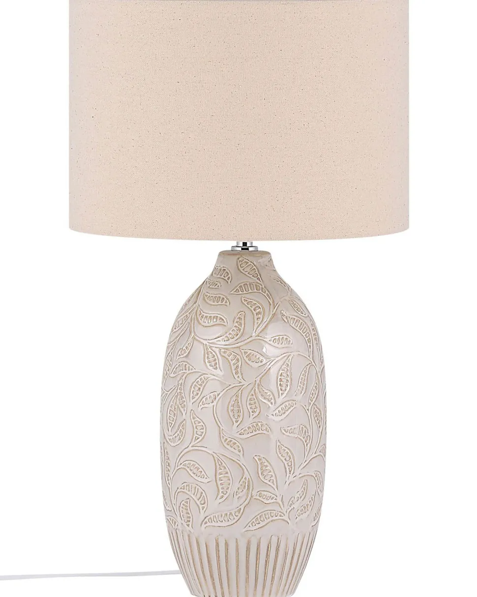 Beliani Poytavalaisin Keraaminen Beige Salza New