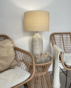 Beliani Poytavalaisin Keraaminen Beige Salza New