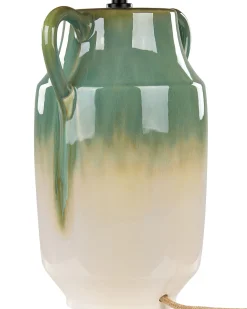 Beliani Poytavalaisin Keraaminen Vihrea/Valkoinen Limones Discount