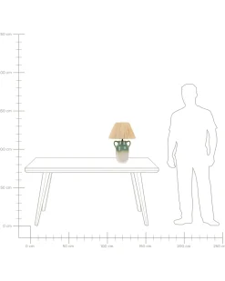 Beliani Poytavalaisin Keraaminen Vihrea/Valkoinen Limones Discount