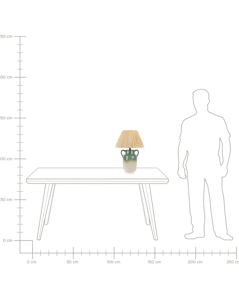 Beliani Poytavalaisin Keraaminen Vihrea/Valkoinen Limones Discount