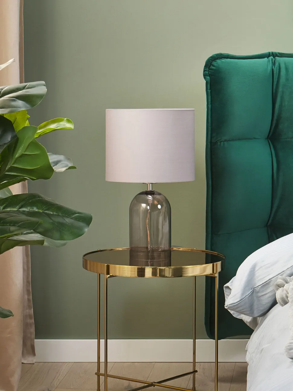 Beliani Poytavalaisin Lasi Kirkas/Harmaa Devoll New