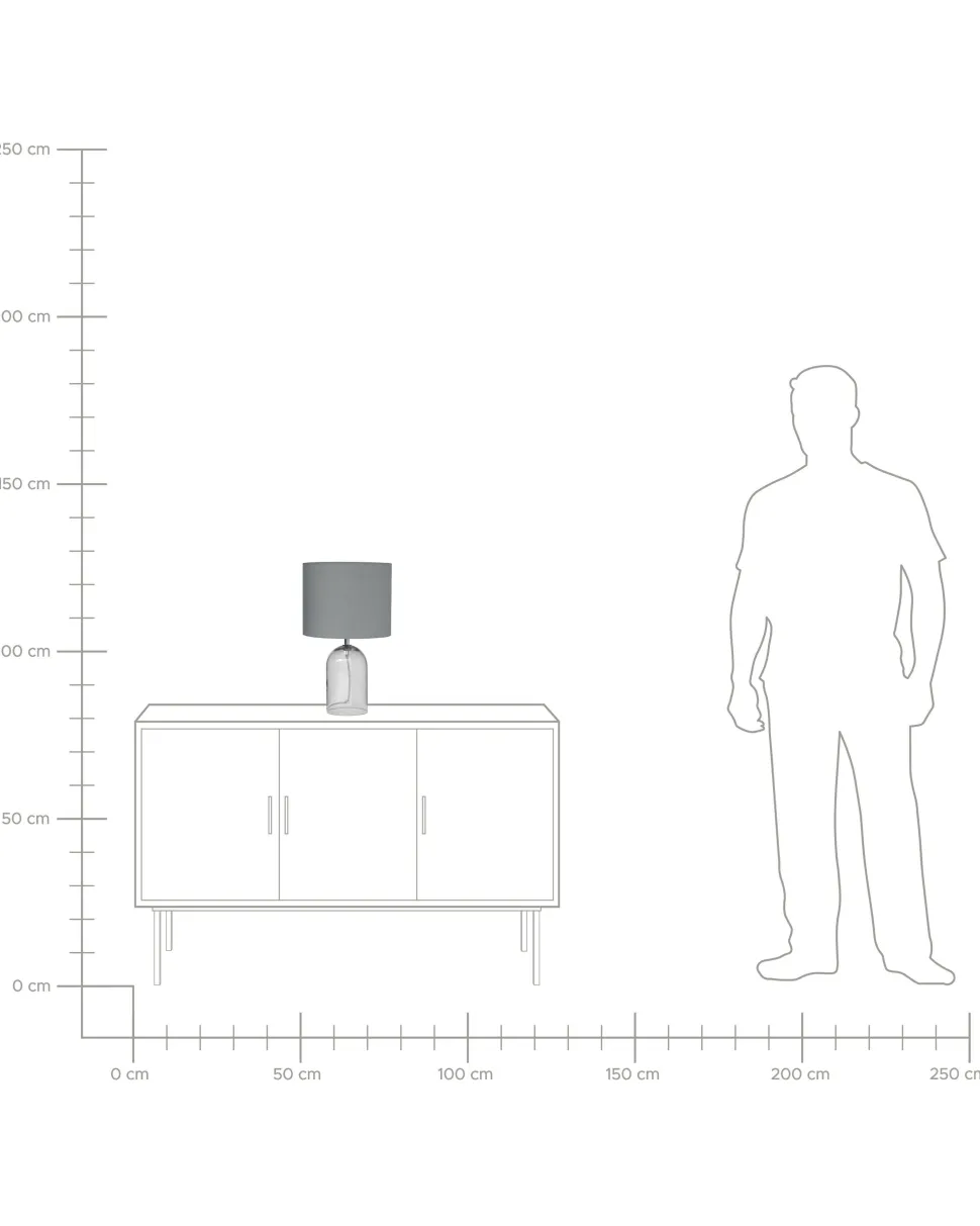 Beliani Poytavalaisin Lasi Kirkas/Harmaa Devoll New