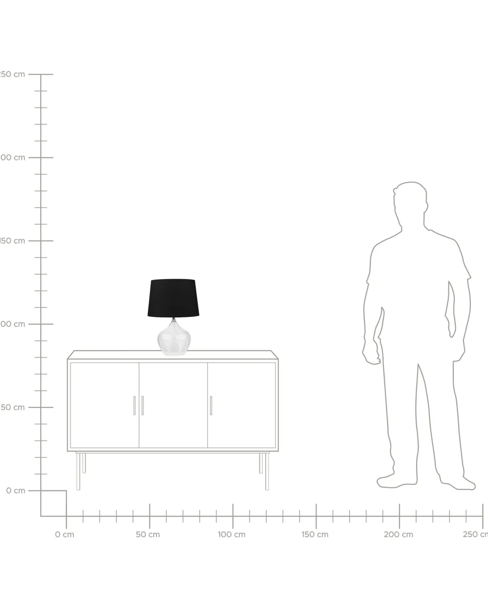 Beliani Poytavalaisin Lasi Kirkas/Musta Osum Hot
