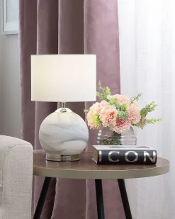 Beliani Poytavalaisin Lasi Valkoinen Uele Shop