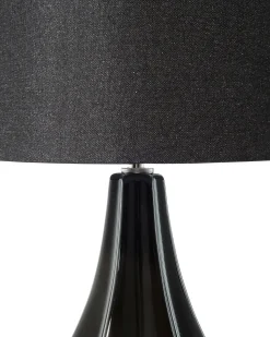 Beliani Poytavalaisin Posliini Musta Santee Cheap