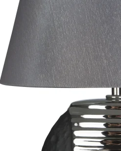 Beliani Poytavalaisin Posliini Musta/Hopea Esla Hot