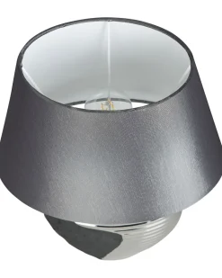 Beliani Poytavalaisin Posliini Musta/Hopea Esla Hot