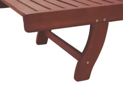 Beliani Puinen Aurinkotuoli Luonnonvalkoisella Pehmusteella Toscana Discount