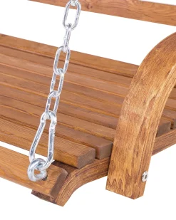 Beliani Puinen Pihakeinu Katoksella Beige Andria Best Sale