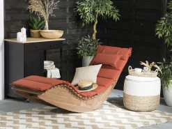 Beliani Punainen Lepotuolin Pehmustetyyny 180 X 60 Cm Brescia Cheap