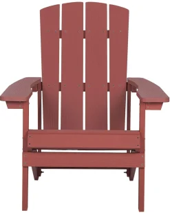 Beliani Punainen Puutarhatuoli Adirondack Store