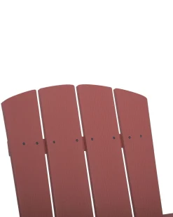 Beliani Punainen Puutarhatuoli Adirondack Store