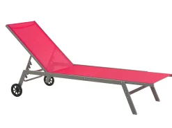 Beliani Punainen Teraksinen Aurinkotuoli Levanzo Outlet