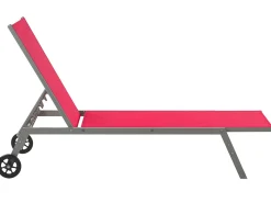 Beliani Punainen Teraksinen Aurinkotuoli Levanzo Outlet