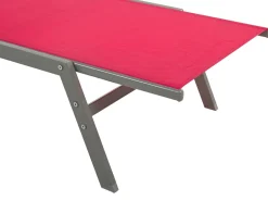 Beliani Punainen Teraksinen Aurinkotuoli Levanzo Outlet