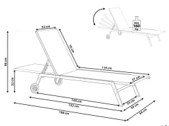 Beliani Punainen Teraksinen Aurinkotuoli Levanzo Outlet