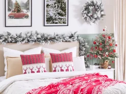 Beliani Punavalkoinen 2 Kpl Koristetyynysetti 45 X 45 Cm Robbie New