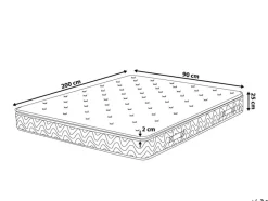 Beliani Pussijousitettu Patja Keskikova 90 X 200 Cm Joy Clearance