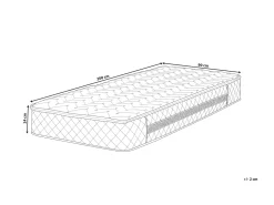 Beliani Pussijousitettu Patja Keskikova 90 X 200 Cm Glory Sale