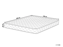 Beliani Pussijousitettu Patja 2-Puolinen Keskikova/Kova 180 X 200 Cm Duo Store