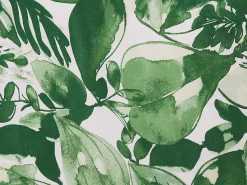 Beliani Pussilakanasetti Puuvilla Valkoinen/Vihrea 155 X 220 Cm Greenwood Cheap