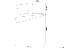 Beliani Pussilakanasetti Puuvilla Valkoinen/Vihrea 155 X 220 Cm Greenwood Cheap