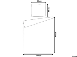 Beliani Pussilakanasetti Satiinipuuvilla Tummansininen 135 X 200 Cm Madrona Fashion