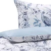 Beliani Pussilakanasetti Satiinipuuvilla Valkoinen/Sininen 155 X 220 Cm Ballard Cheap