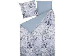 Beliani Pussilakanasetti Satiinipuuvilla Valkoinen/Sininen 155 X 220 Cm Ballard Cheap