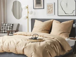 Beliani Pussilakanasetti Satiinipuuvillaa 220 X 240 Cm Beige Avondale Shop