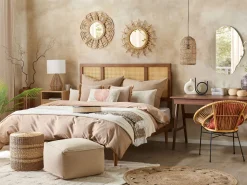 Beliani Pussilakanasetti Satiinipuuvillaa 220 X 240 Cm Beige Avondale Shop