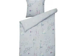 Beliani Pussilakanasetti Satiinipuuvilla Vaaleansininen 135 X 200 Evergreen New