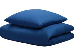 Beliani Pussilakanasetti Satiinipuuvillaa 135 X 200 Cm Sininen Harmonridge Cheap