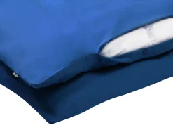 Beliani Pussilakanasetti Satiinipuuvillaa 135 X 200 Cm Sininen Harmonridge Cheap