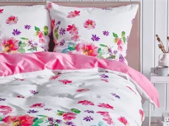 Beliani Pussilakanasetti Satiinipuuvilla Monivarinen 155 X 220 Cm Larynhill Store