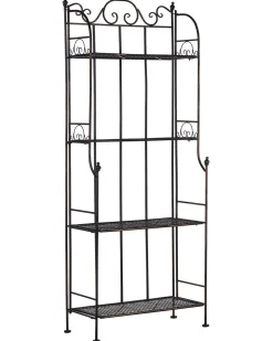 Beliani Puutarhahylly Musta Metalli Isernia Store