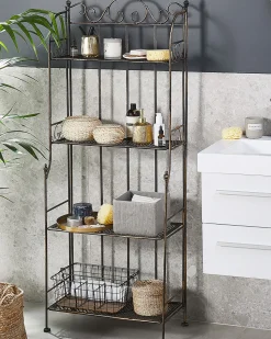 Beliani Puutarhahylly Musta Metalli Isernia Store