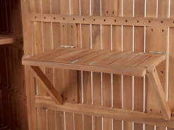 Beliani Puutarhakaappi Akasiapuu Ruskea 100 X 200 Cm Savoca Shop