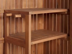 Beliani Puutarhakaappi Akasiapuu Ruskea 100 X 200 Cm Savoca Shop