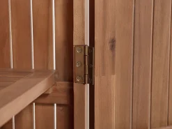 Beliani Puutarhakaappi Akasiapuu Ruskea 100 X 200 Cm Savoca Shop