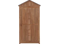 Beliani Puutarhakaappi Akasiapuu Ruskea 100 X 200 Cm Savoca Shop